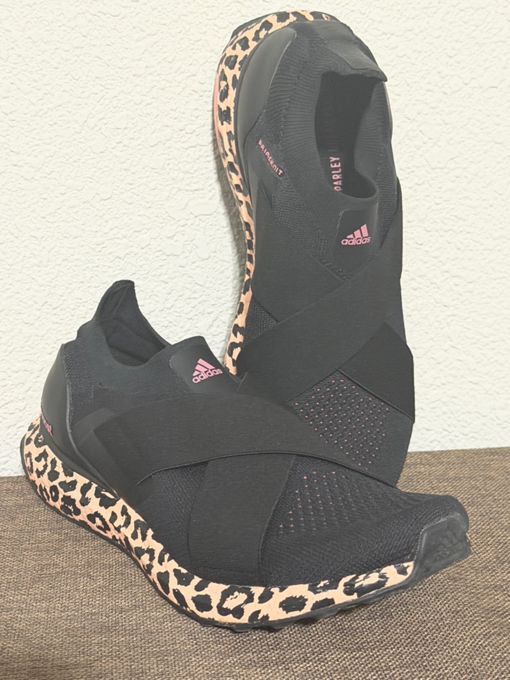Adidas Ultraboost Primeknit Slip-On – Black/Pink Leopard – Women’s size 6